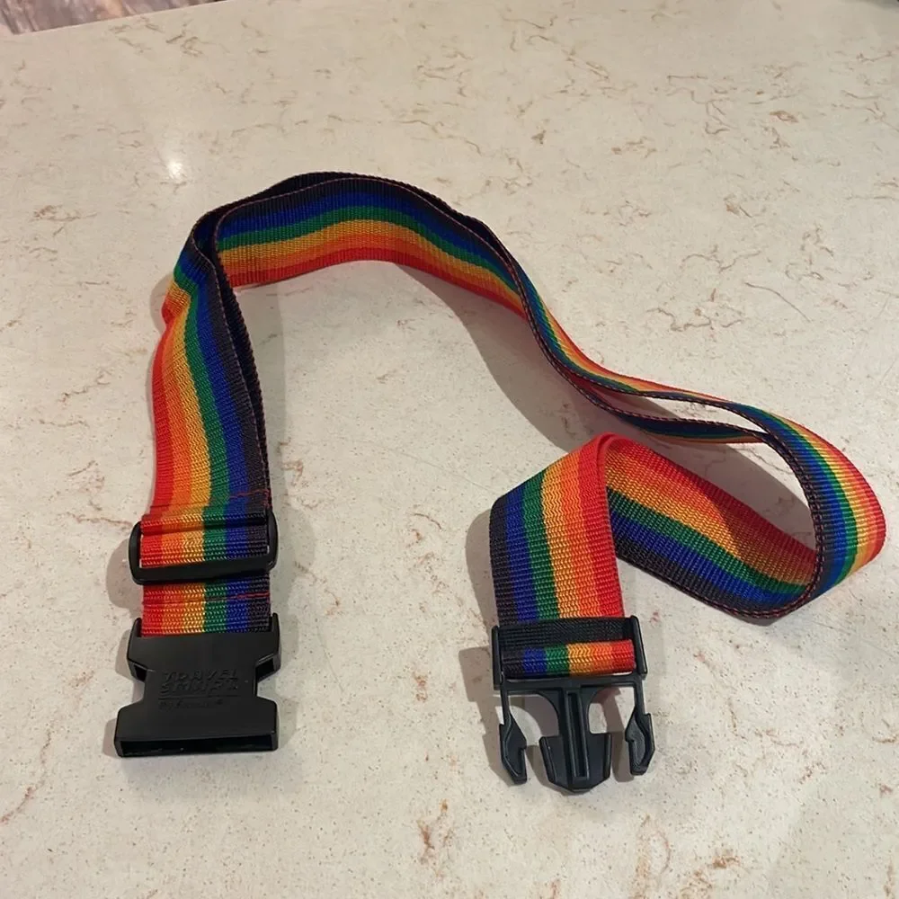 Pride multicolored buckle belt strap